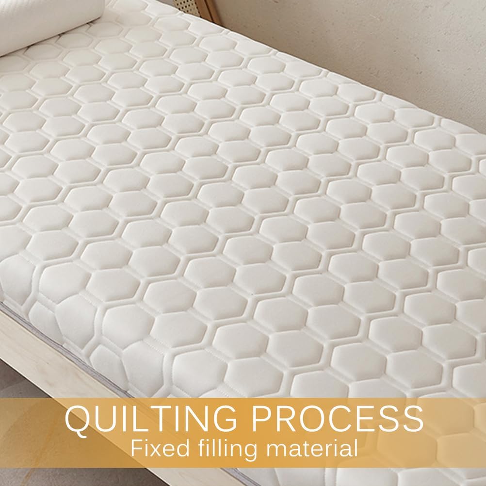 Gray,150 * 200 * 4cm, Latex Futon Mattress Topper Thicken 4Cm/9Cm Japanese Floor Mattress Quilted Bed Mattress Topper Tatami Pad Sleeping Mattress Pad Portable Roll Up Camping Mattress