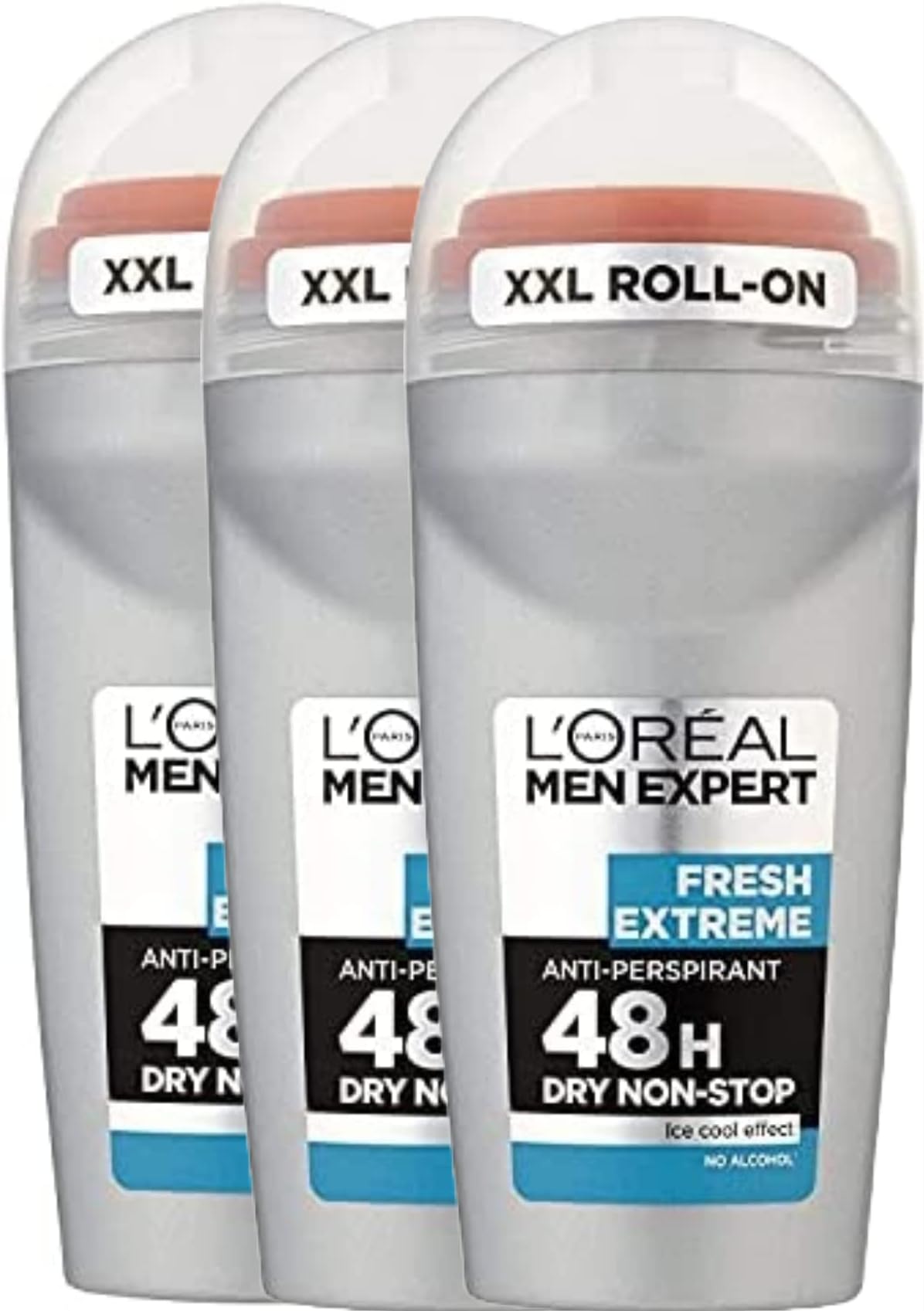 L'oreal Men Expert (Pack of 3) Fresh Extreme Roll-on X 50 ml
