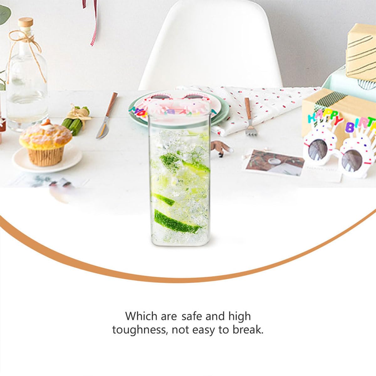 Artibetter Bicchieri in Vetro Quadrati Design Elegante e Sicuro da 250ml Set 6 Resistenti e Versatili per Casa e Cocktail per Bevande Calde e Fredde