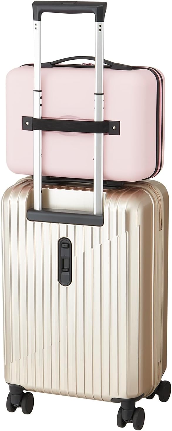 Skater TCOC15-A Hard Carry-on Case with Bottom Feet with Mesh Pockets, 3.5 gal (15 L) Sanrio Hello Kitty Watercolor Cosmetics