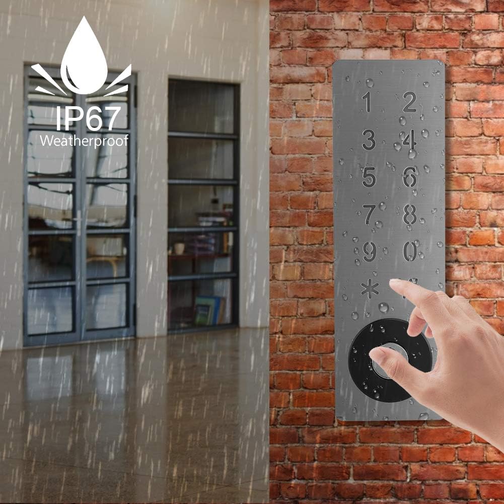 R372 Metal Wiegand Access Control Machine, Home Door Entry System with Keypad and Card Reader, IP67 Explosion - Proof for Indoor Outdoor Use (ID)