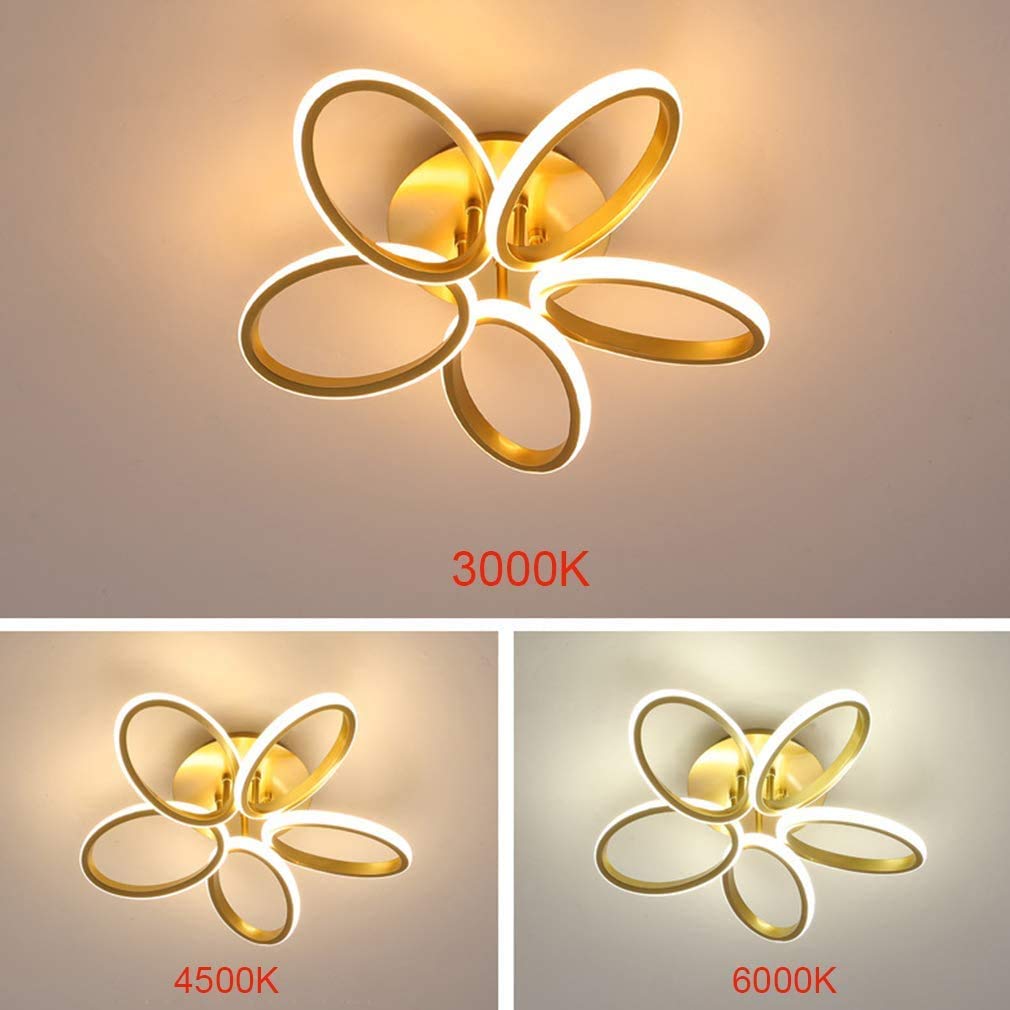Nowoczesna lampa sufitowa przyciemniana za pomocą pilota Oświetlenie sufitowe Kwiat Akrylowy klosz Lampa sufitowa Łazienka Salon Sypialnia Balkon Badania Biuro Kuchnia Hotel Lampa