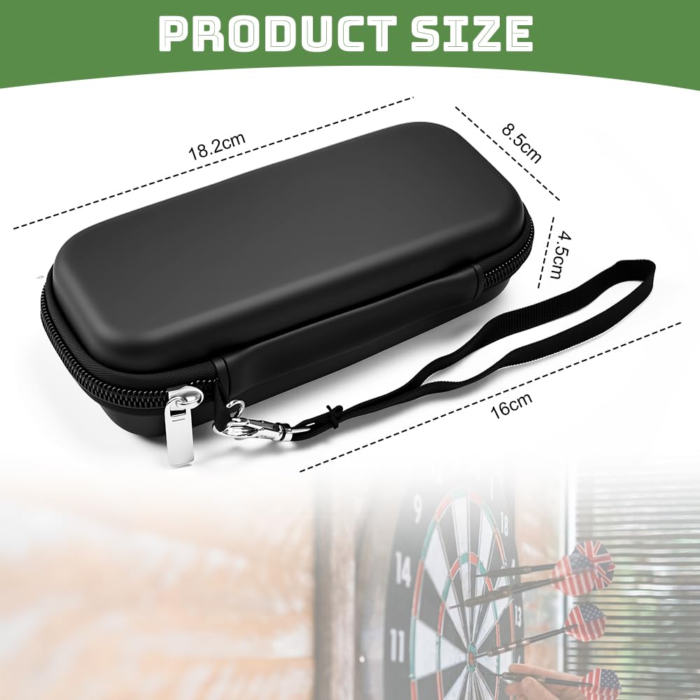 Bolsa para Dardos Estuche, Funda Rígida para Dardos Funda de Transporte para Dardoso Fundas de EVA Estuche Dardose para 3 Dardose,para Vuelos, Puntas, Eje, Anillos de Goma