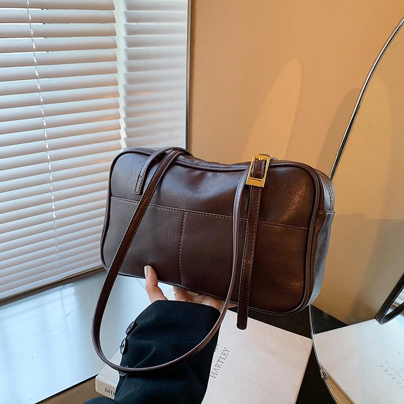 Women Shoulder Bag PU Leather Trendy and Functional Handbag Large Capacity with Adjustable Strap4