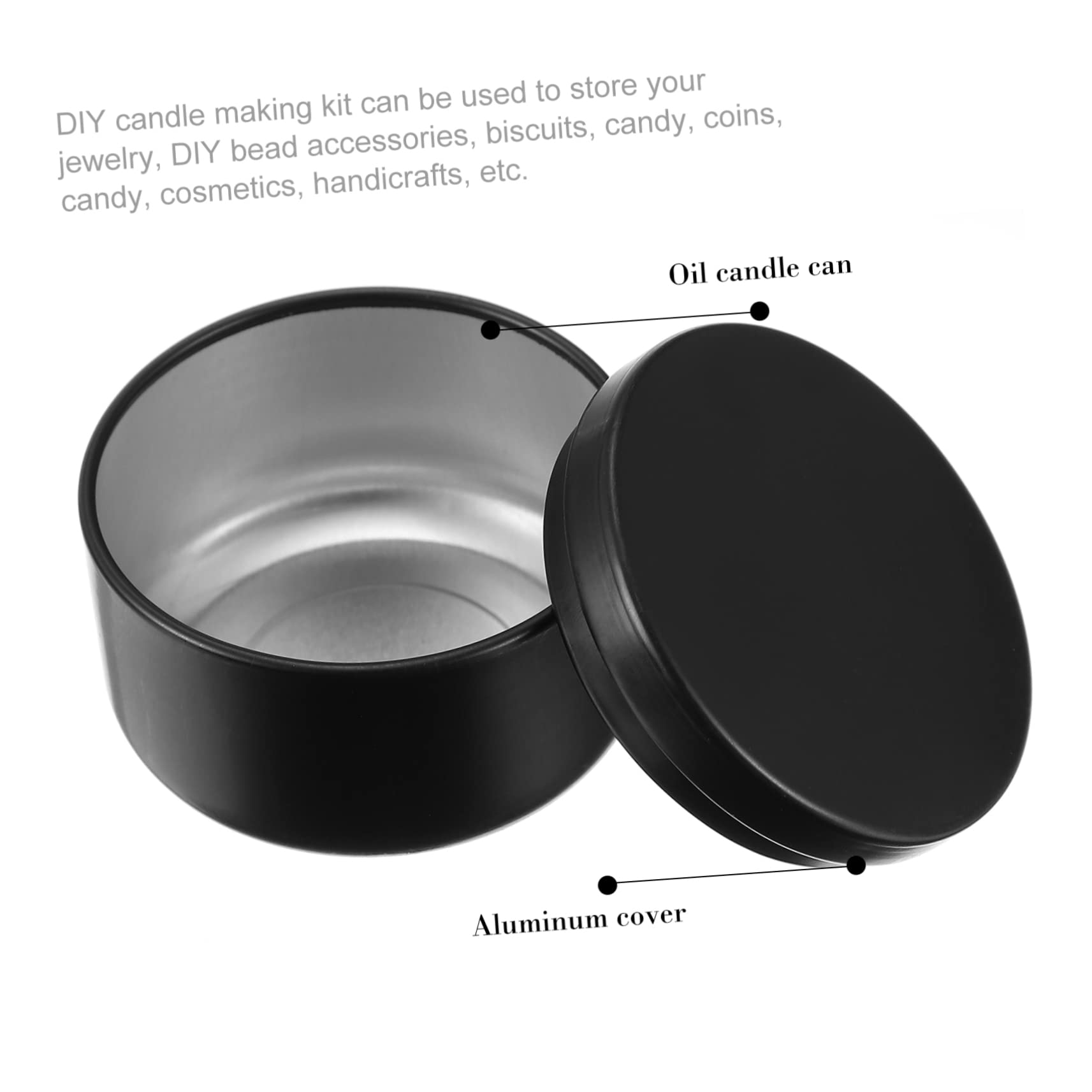 Uonlytech 12Pcs Round Metal Candle Tins Candle Containers for Travel Storage and Crafts Durable Candle Jars for Scented Candles and