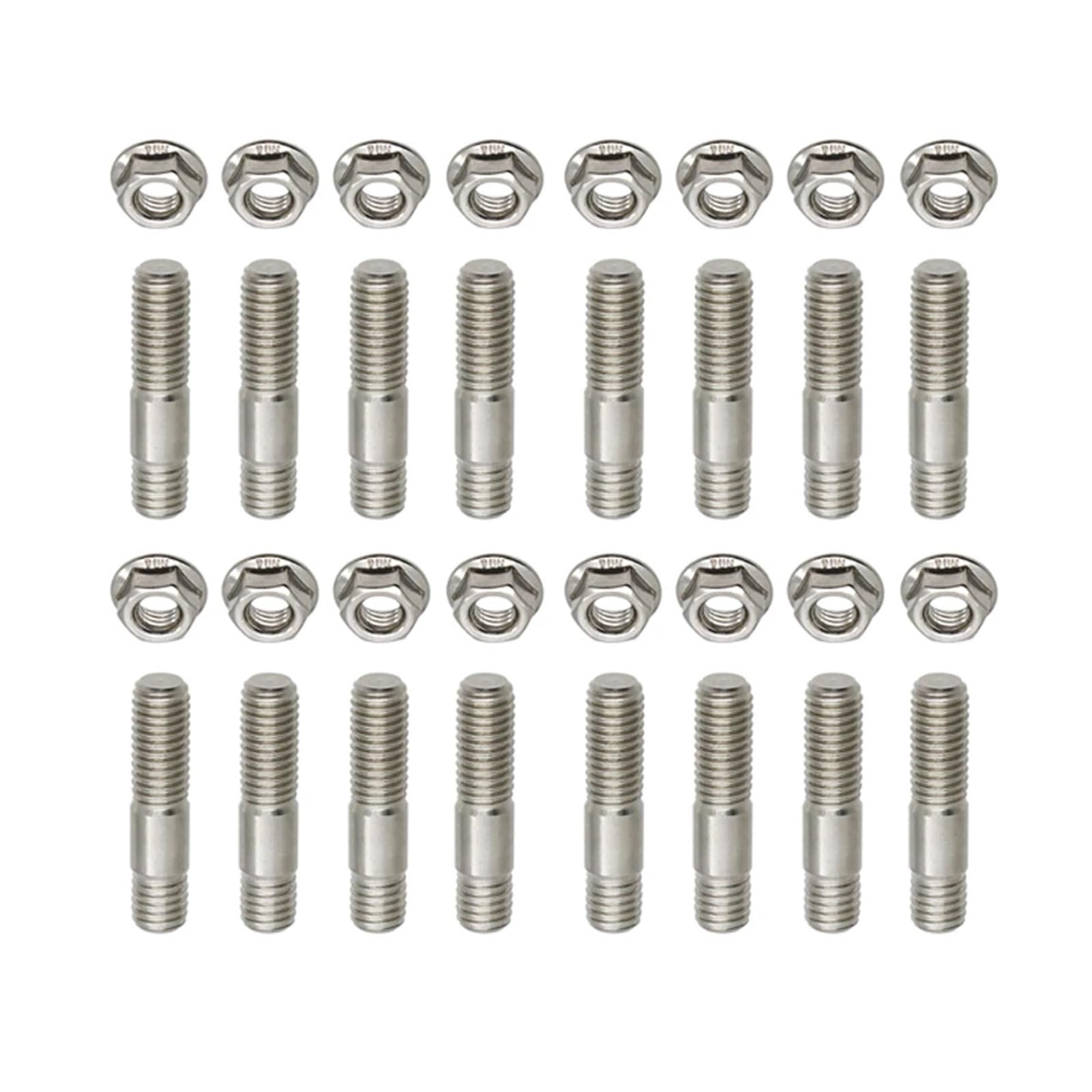 16x 8x M8 Pernos y tuercas de escape de acero inoxidable for pernos Tornillo de escape(16 set)