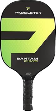 Paddletek Bantam TS-5 Pro Pickleball Paddle | مجاذيف Pickleball المهنية مع قلب Honeycomb ، الألياف الزجاجية المزخرفة Epoxy Hybrid Surface ، Bantam SRT Core و High Tack Performance Grip