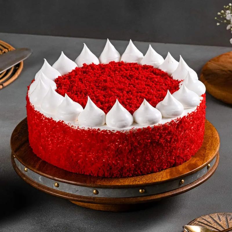 Bakingo Delicious Silky Smooth Fresh Dark Creamy Red Velvet Eggless Cake For Birthday Cake, Anniversary Cake, Valentine's Day Cake, Women's Day Cake, Mother's Day Cake (Same Day Delivery) (0.5Kg)-image-21