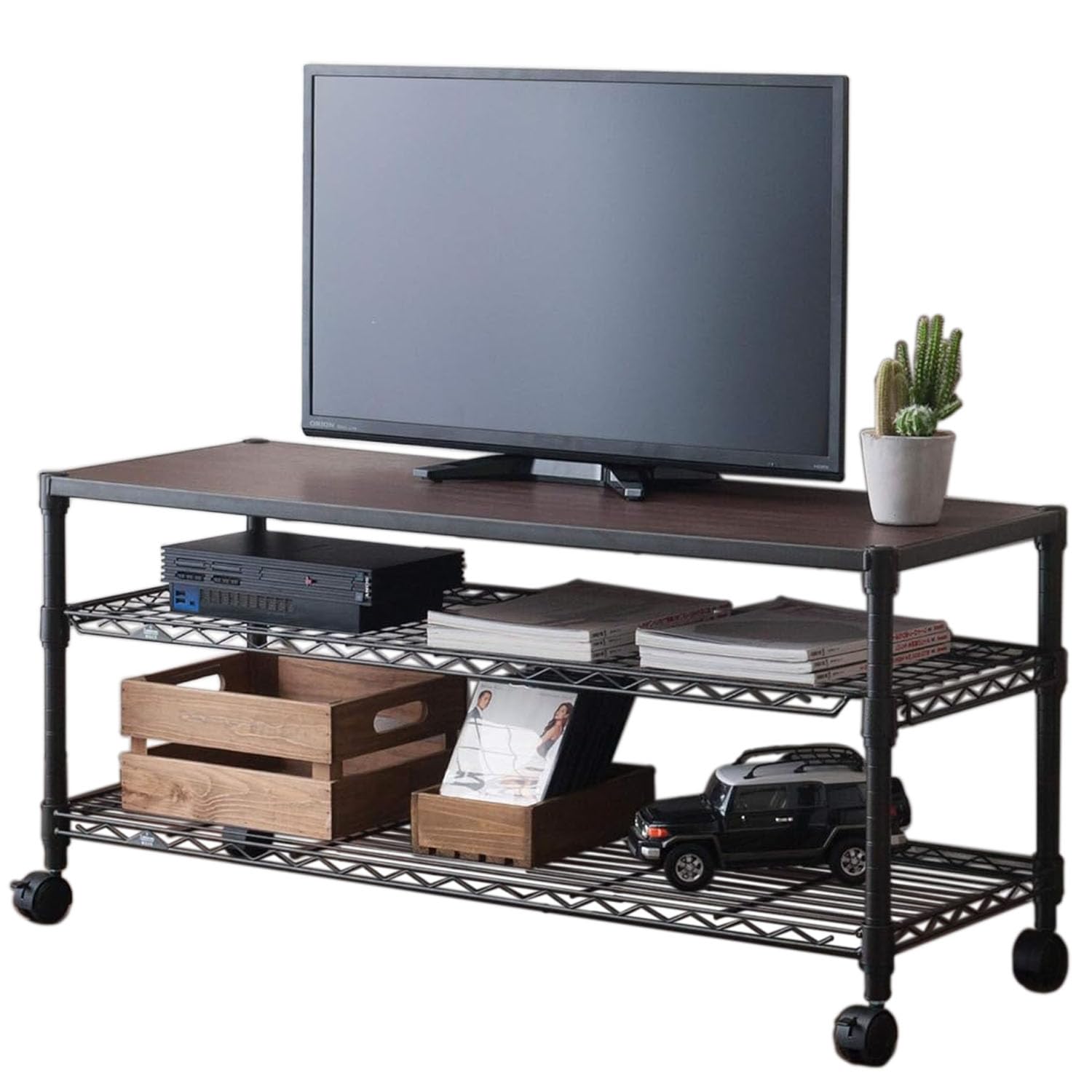 Amazon｜ドウシシャ ルミナス ノワール テレビ台 3段 幅110 奥行40  