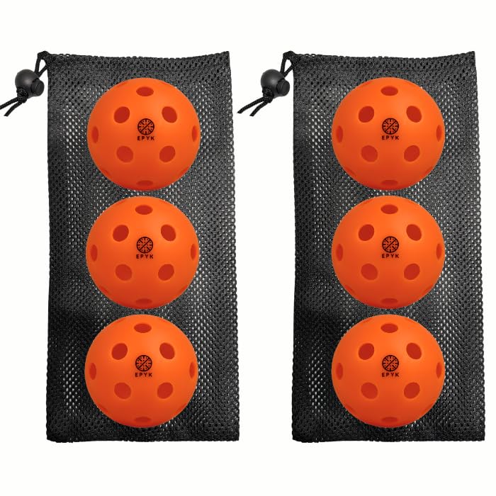 EPYK Palline da pickleball per interni, 26 fori, TPE, diametro 74 mm, 24 g