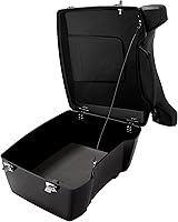 Vista 6 de ECOTRIC King Tour Pack Baúl de Equipaje con Parrilla Superior y Respaldo Compatible con Harley Touring Road King Electra Glide Road Glide Street