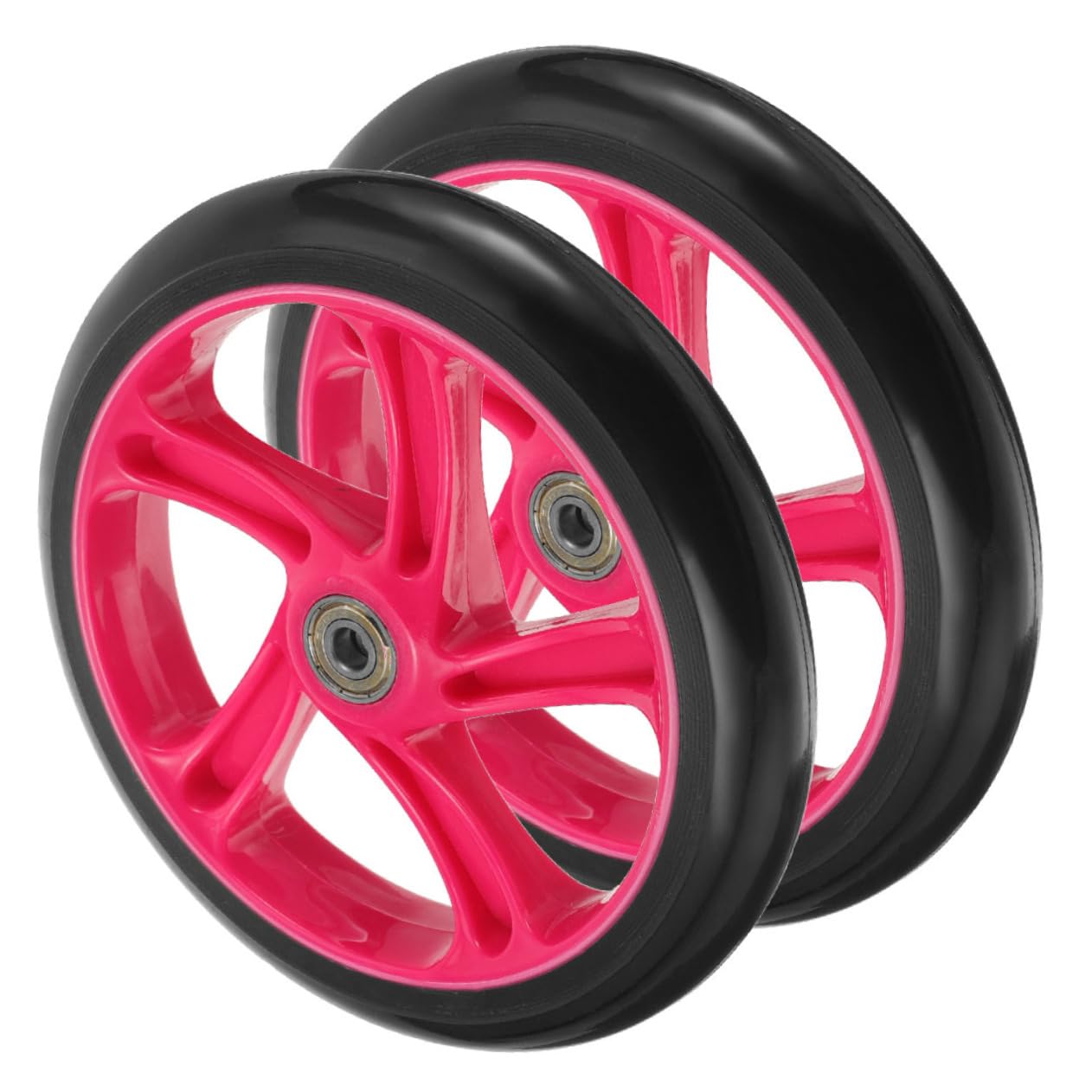 Milisten 2piezas Ruedas De Patineta Reemplazo Ruedas Flexibles Resistentes Al Desgaste Para Scooter Uso Skate y Patinaje Interiores Color Negro