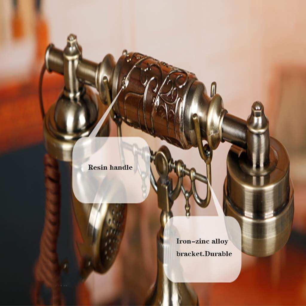 Telefono Vintage retrò, Telefono Fisso con Filo in Stile Antico con Pulsante di Composizione per la casa e L'Ufficio