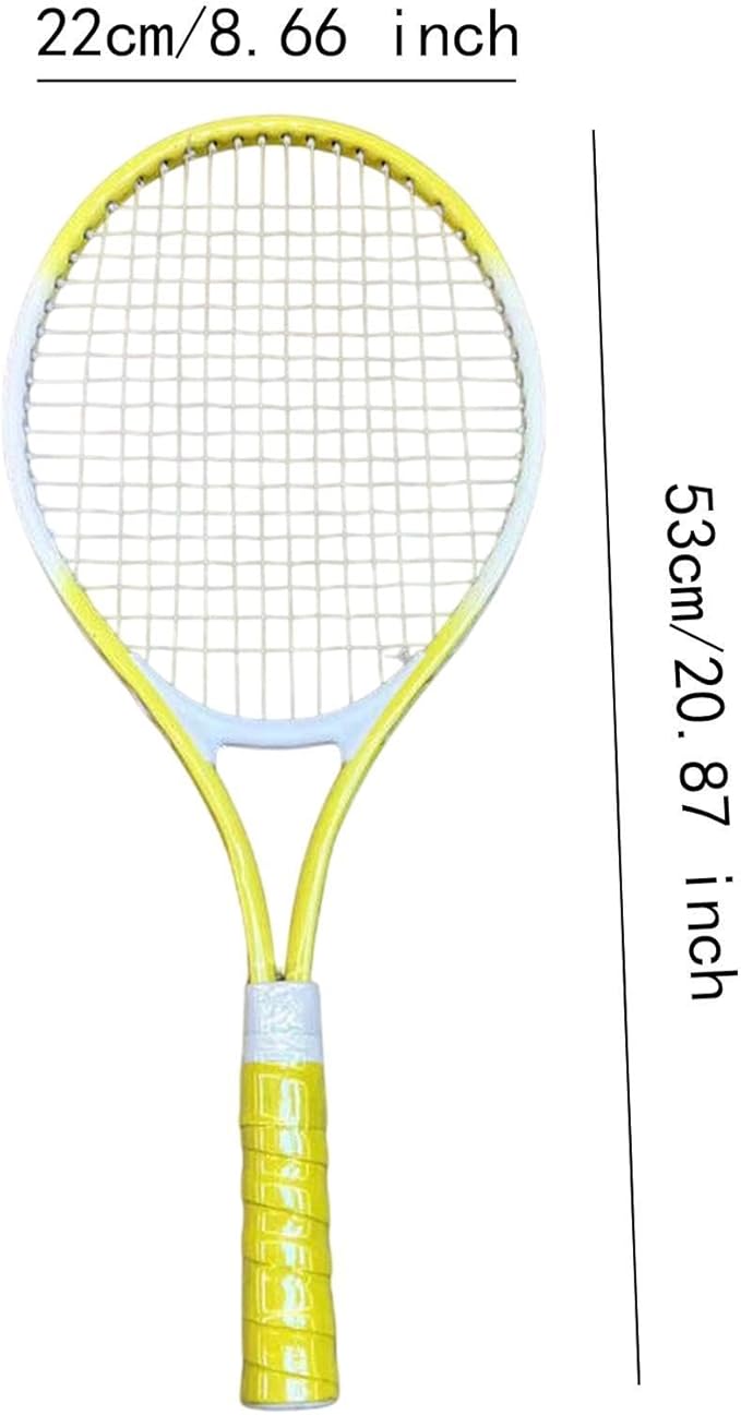 Raqueta de Tenis predolo con Grip Cómodo y Cuerdas de Nailon, Amarillo miniatura 2
