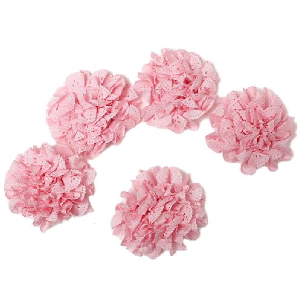 Fleurs oeillet en tissu 12 couleurs assorties pour création d'accessoires cheveux
