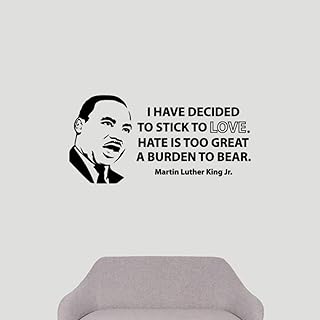 I Have Decided to Stick to Love MLK Quote Wall Sticker Politics Saying Vinyl Decal Motivational Life Political Activist Lettering Art Decorations for Home Living Room Office Decor Ideas mlk2