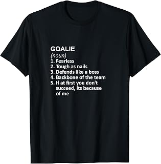Funny dictionary word definition Ice Hockey Goalie T-Shirt
