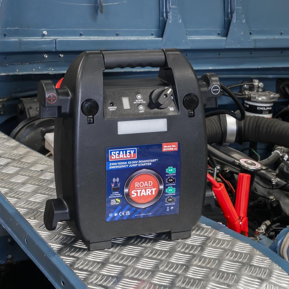 Sealey RoadStart® Emergency Jump Starter 3100/1550A 12/24V - RS105B