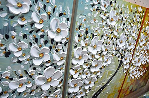 V-inspire Paintings, 24x36Inchx3 Paintings Oil Hand Painting 3D Hand-Painted On Canvas Abstract Artwork Art Wood Inside Framed Hanging Wall Decoration Abstract Painting - Thumbnail 3
