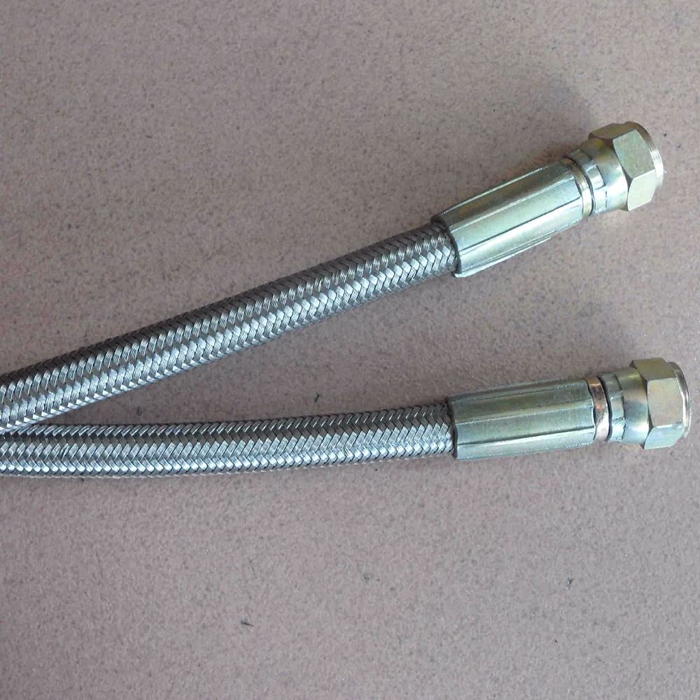 Lysee 3D Printer Parts & Accessories - Mold Temperature Machine Tube Heat Oil Pipeline Thermal Conductive tubing die Heater Steel Wire Braided Hose 8mm Tube - (Size: 2.5 Meter)