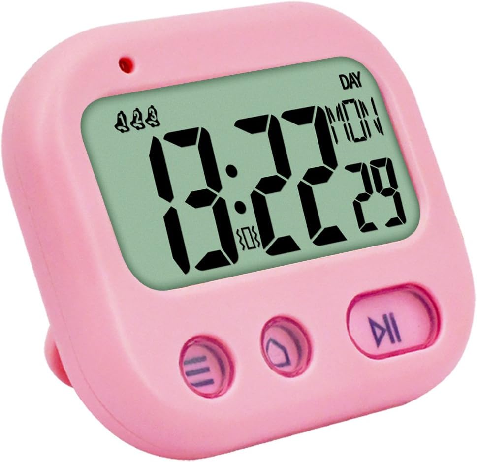 Digital Vibrate Alarm Clock Kids Kitchen Cooking Timer