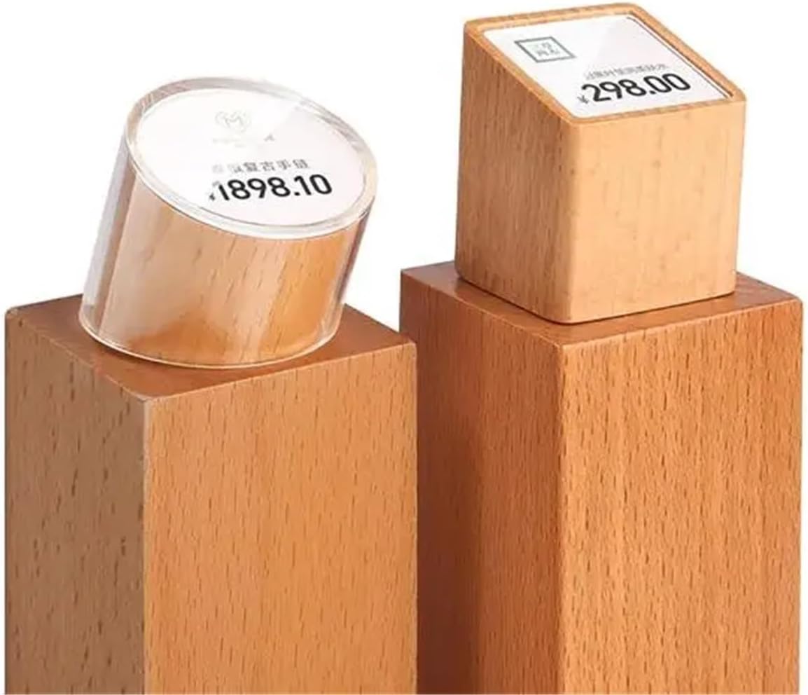 4pcs Mini Wood Price Display Rack Creative Retail Tag Making Product Small Holder Acrylic Label Stand(Color1)