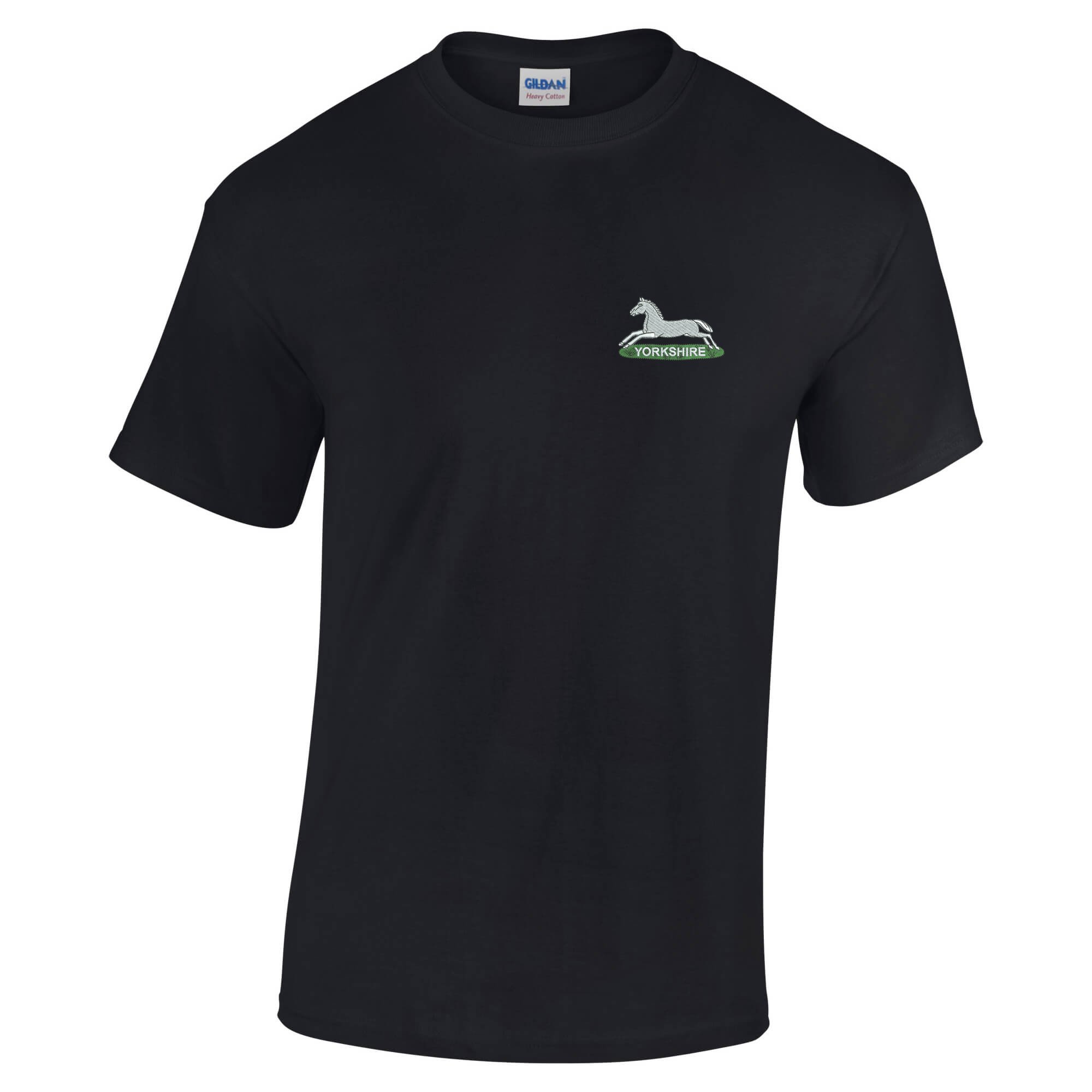 Prince of Wales's Own Regiment of Yorkshire Embroidered T-Shirt - Black - 2X Large