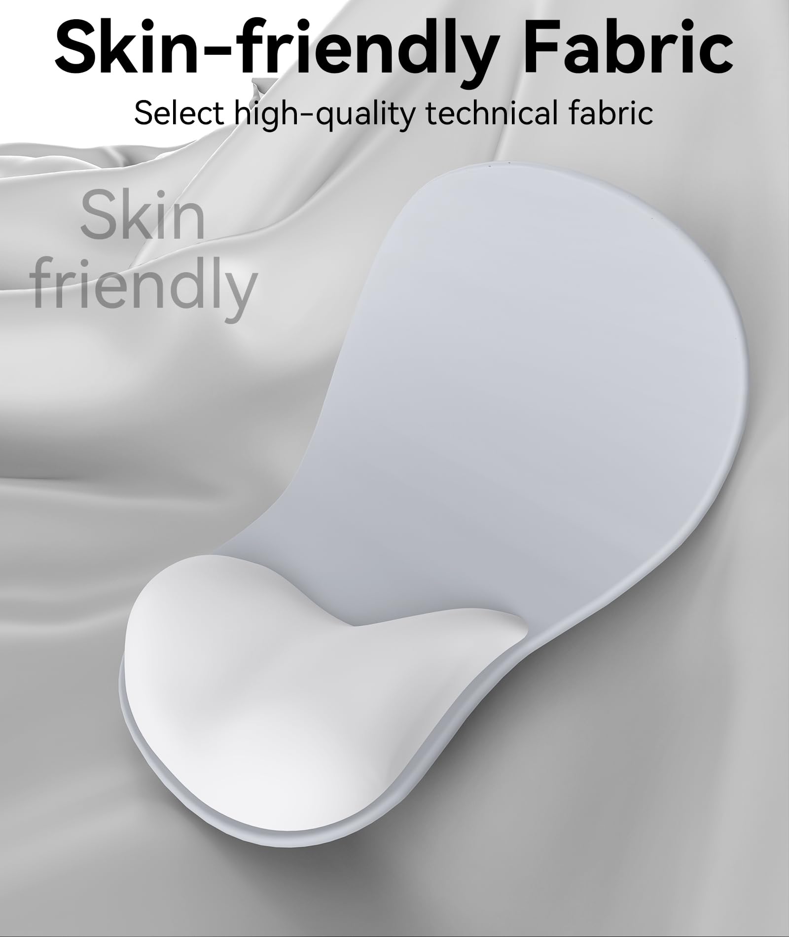 Ergonomico Tappetino Mouse con Poggiapolsi Gel, Base Antiscivolo Grigio Argento per Casa Ufficio