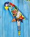 The Lakeside Collection Tropical Metal Sculptures - Parrot