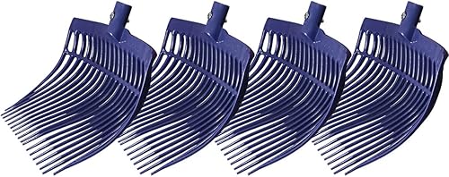 Farm Hork - Cabezal de horquilla de repuesto, paquete de 4, azul marino