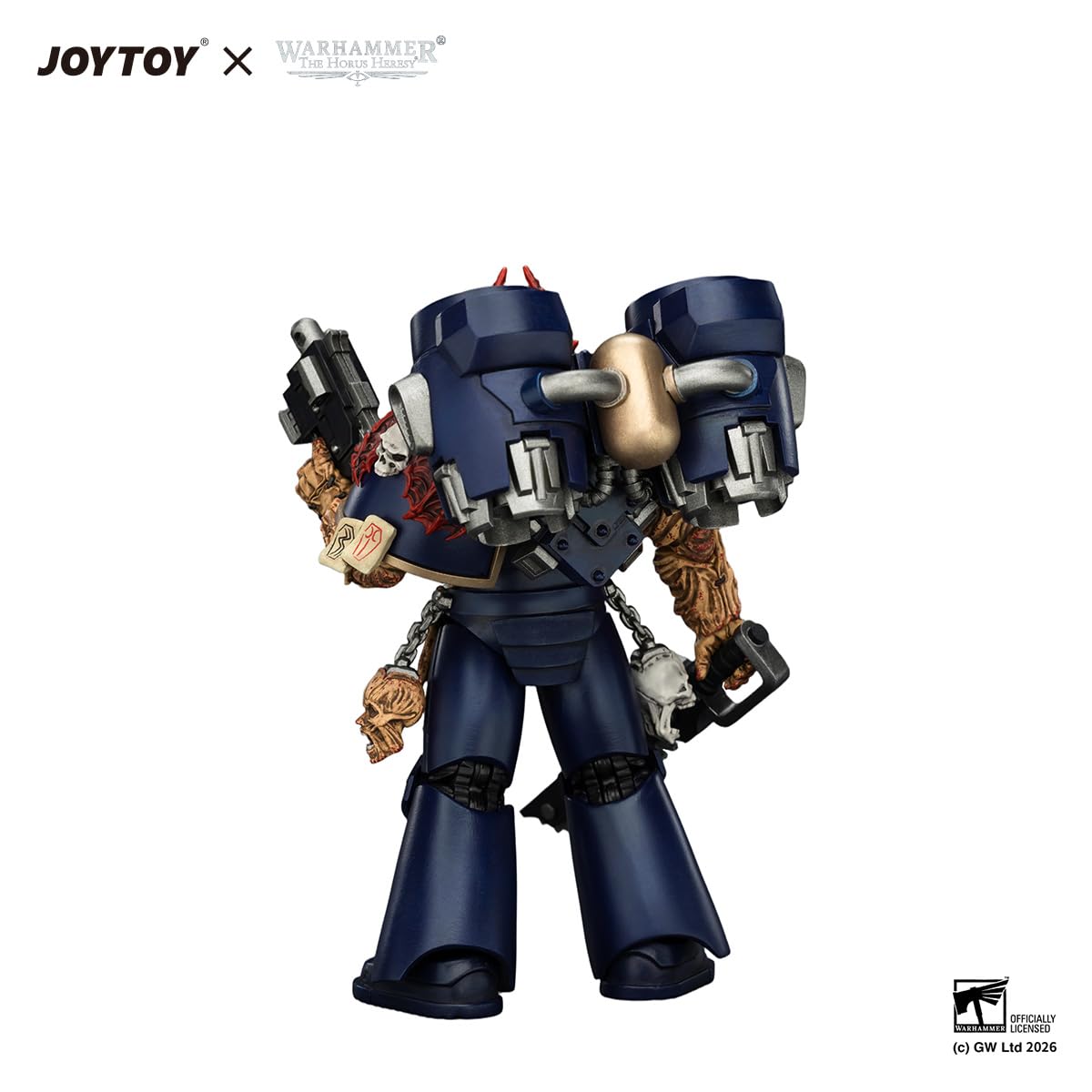 JOYTOY Warhammer 40K Actionfiguren im Maßstab 1/18 Night Lords Night Raptor 2, 12 cm (4,88 Zoll), mit Displayständer für Artefakte, Schreibtischdekoration und Geschenk