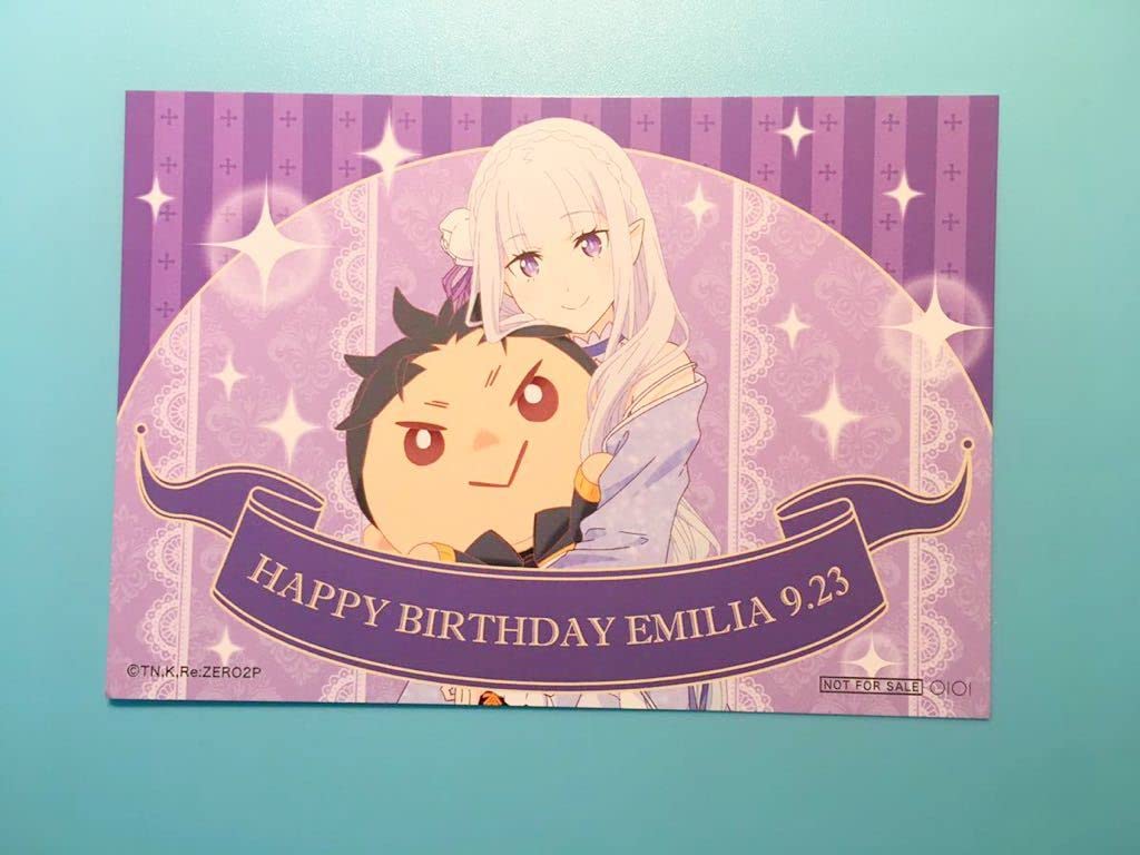 Amazon.co.jp: バースデーカードRe:ゼロから始める異世界生活 エミリア