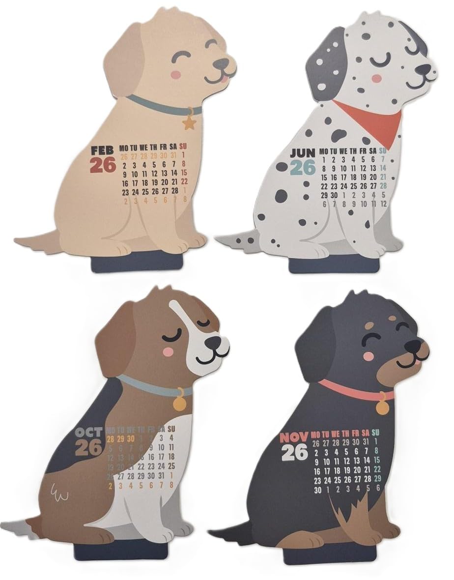 Mr Wonderful 2026 kalendarz biurkowy z podstawką - DOG-lendar
