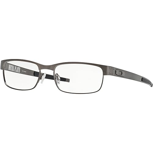 Oakley Men's Ox5038 Metal Plate Titanium Rectangular Prescription Eyeglass Frames