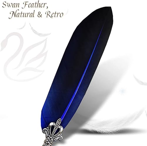 Miniatura 4 de Juego de tinta de plumas antiguas, con 5 puntas de repuesto, tinta, soporte para bolígrafos, 4 papeles y 2 sobres, para escribir, escribir cartas,