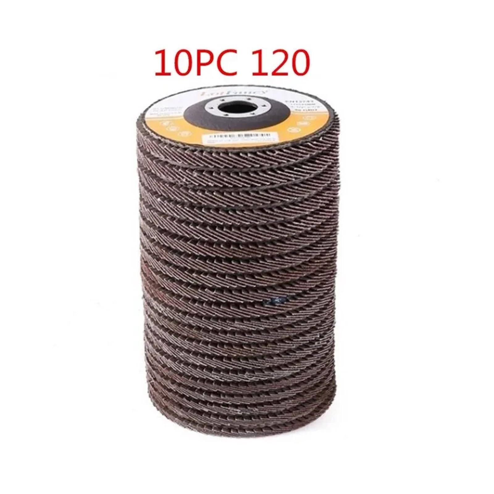 Disques abrasifs à lamelles de 100mm, Grains 40/60/80/120, meuleuse d'angle, 10 pièces(10pcs 120)