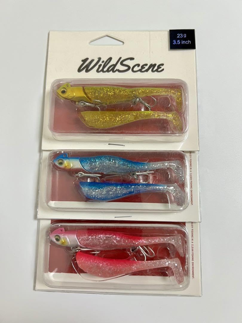 Amazon.co.jp: ジグヘッドセット 23g 3.5インチ 3点セット 9.5cm 