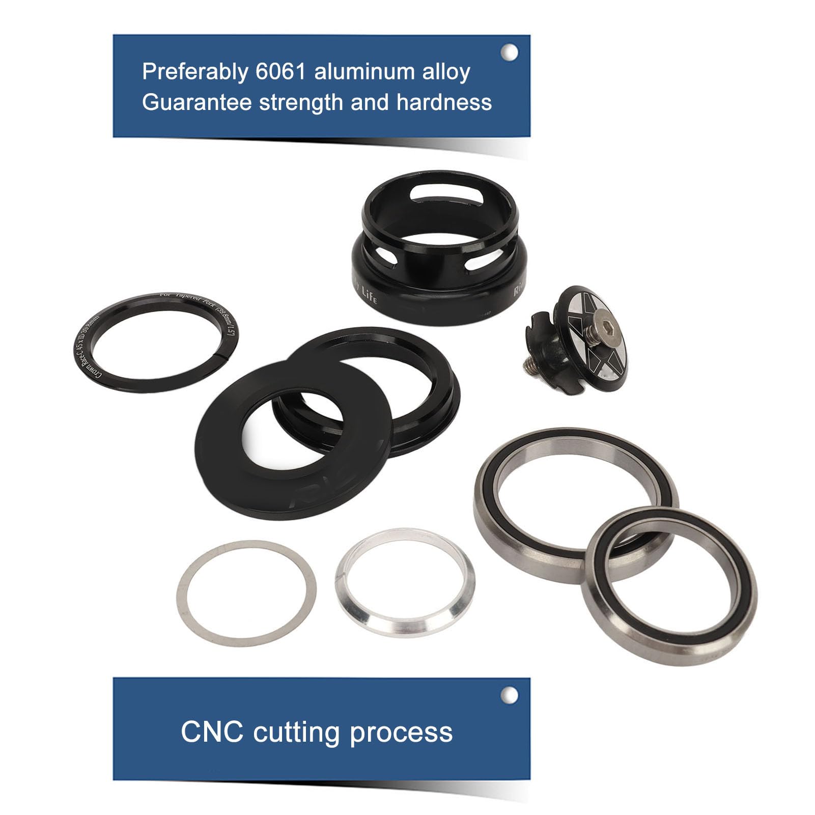 Amazon | 合金バイクフロントフォークステムヘッドセット、CNC細工