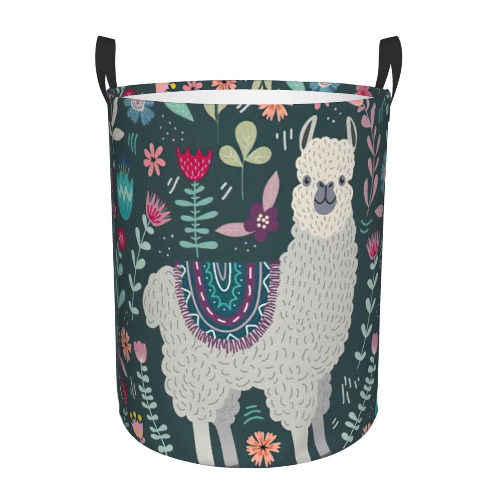Panier à linge haut lama parfait pour ranger les couvertures de la chambre