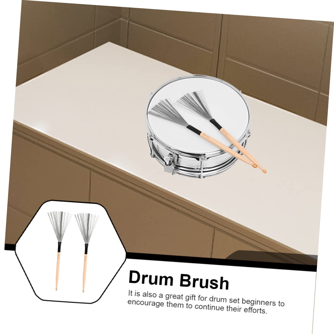 Amazon.com: FUNOMOCYA 1 Pair Double head drum brush Practical Drum
