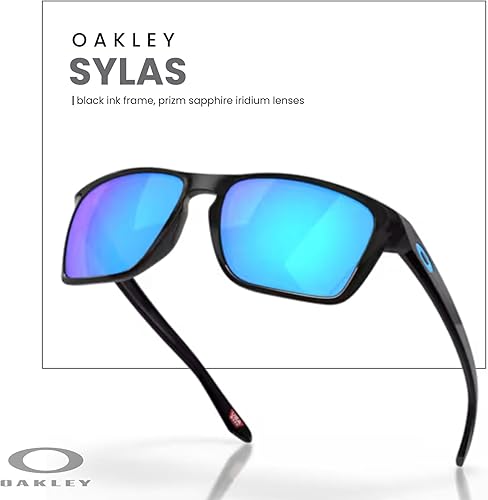 Miniatura 5 de Oakley Sylas OO9448 - Gafas de sol rectangulares para hombre, correa de paquete + kit de cuidado iWear de diseñador