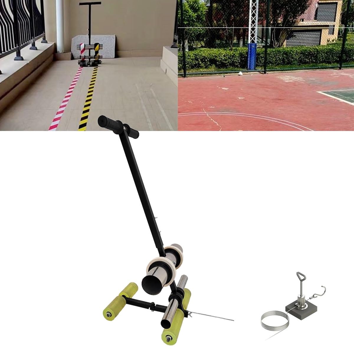 asdchZen Badminton Court Straight Line Marking Machine,Tape Marking Machine Hand-Push Tape Sticking Machine,Hand Push Floor Marking Tool For Basketball Court