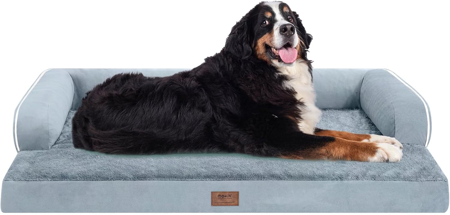Large Dog Bed Orthopedic Washable, Big Large XXXLarge Dogs, Orthopedic Grey Extra Dog Bed