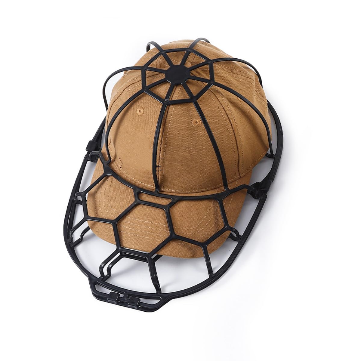 Supporto per Cappelli da Baseball in Plastica Bianca, Gabbia Protettiva per Lavaggio Facile e Comodo, Set da 2 Pezzi per Pulizia e Conservazione Sicura del Berretto