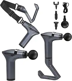 Relaxe Seus Músculos, Massageador Eletrico, Pistola Massageadora, Massageador Corporal, Multifuncional, Alça Estendida, Alça para As Costas