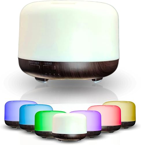 Miniatura 10 de Mystic Romance Difusor de aceite esencial, humidificador de aromaterapia de 16.9 fl oz y luz nocturna para un ambiente relajante en la oficina en