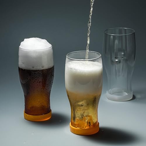 Miniatura 4 de 2,732.0 F TABLETOP Craft - Vasos de cerveza de doble pared de 19.6 onzas, juego de 4, vasos de cerveza Professiona regalo para amantes, hielo