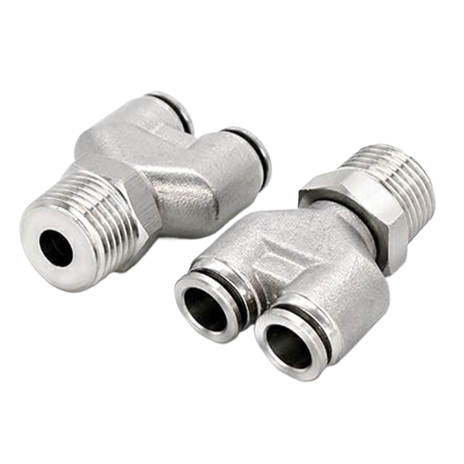 Connettore rapido pneumatico in acciaio inossidabile 304 a forma di Y tubo dell'aria in PU 6 8 10 12mm filettatura esterna 1/8 1/4 3/8 1/2 PX8-02 6-01 03 (PX8-02)