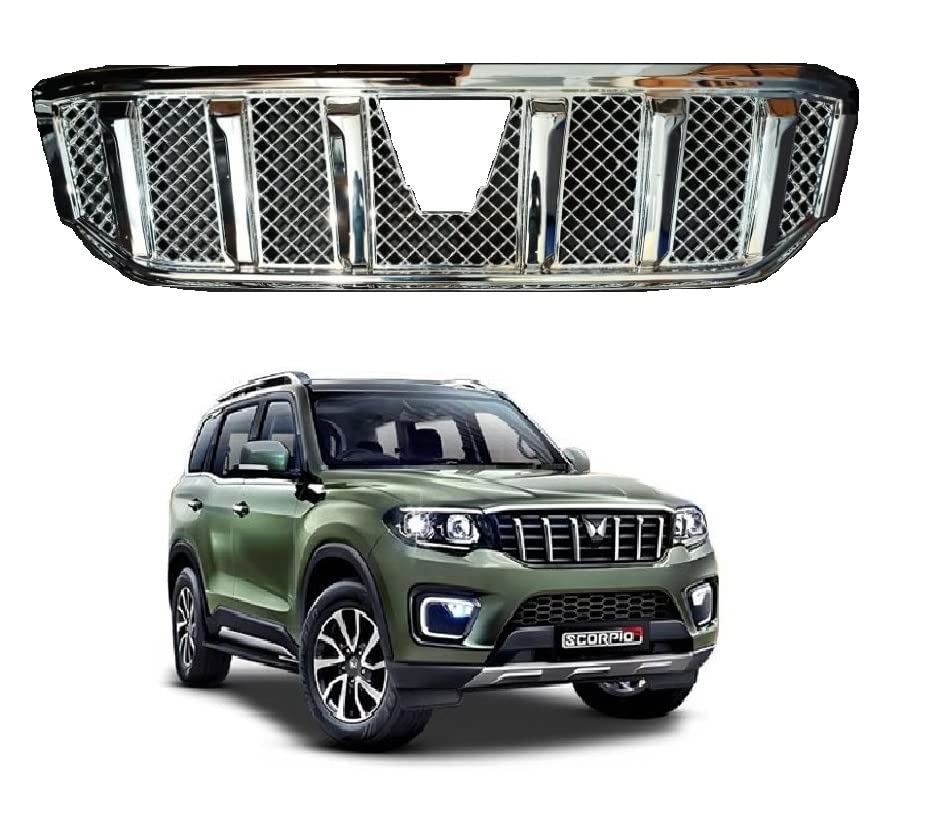 Car Front Grill Bentley Style Suitable for Mahindra Scorpio-N (2022 Onwards) (Set of 1Pc)