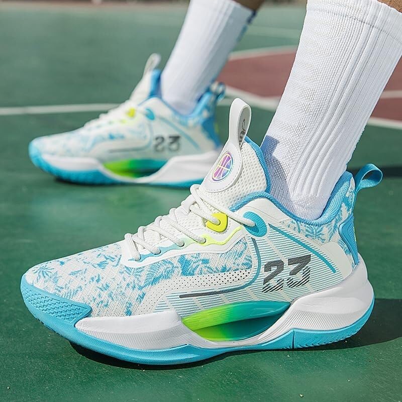 Zapatillas de Baloncesto Unisex con Malla Transpirable, amortiguadoras, Antideslizantes y Resistentes al Desgaste, Botas Deportivas for Exteriores